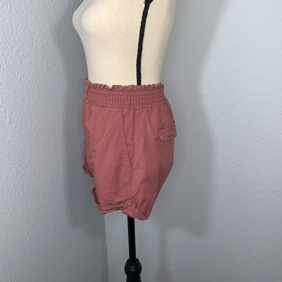 Vanilla Star Elastic Waistband Paper Bags Shorts in Tea rose size Medium - Picture 5 of 12